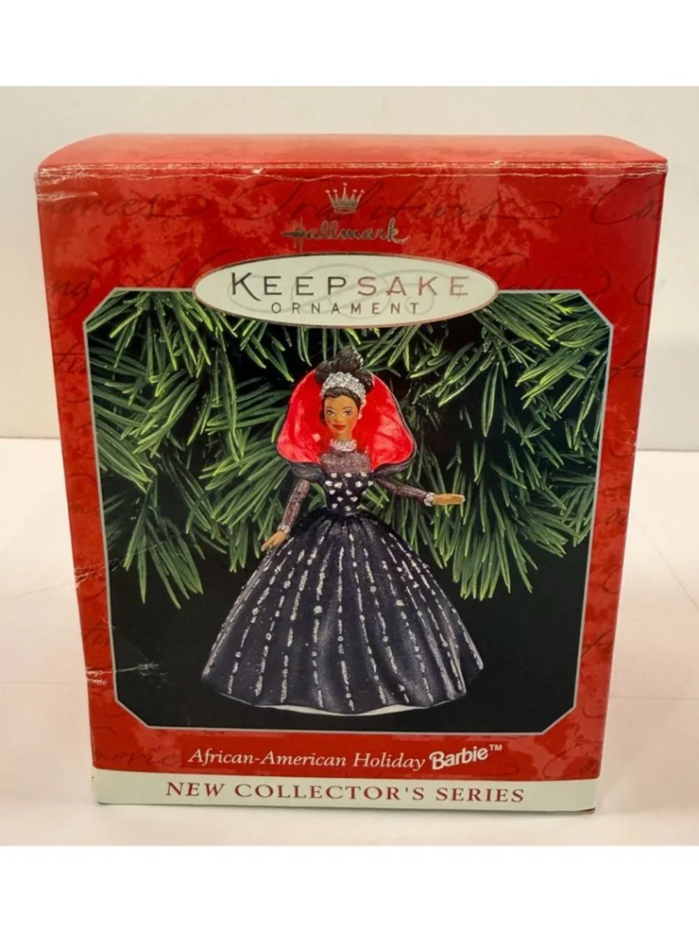 Hallmark Keepsake 1998 African-American Holiday Barbie Christmas Ornament